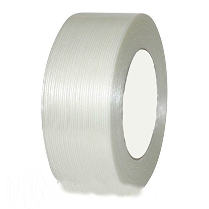 12 Rolls Economy Filament Strapping Tape 2" x 60 Yards 3.9 MIL Reinforced