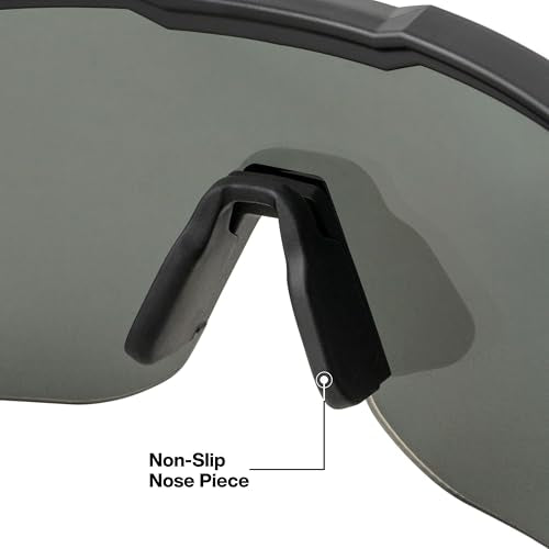 KLEIN TOOLS Blade Safety Glasses, ANSI Z87.1+, Anti-Fog/Scratch-Resistant,99.9% UV Protection, Class-1 Clarity Lens - color: Polarized Silver