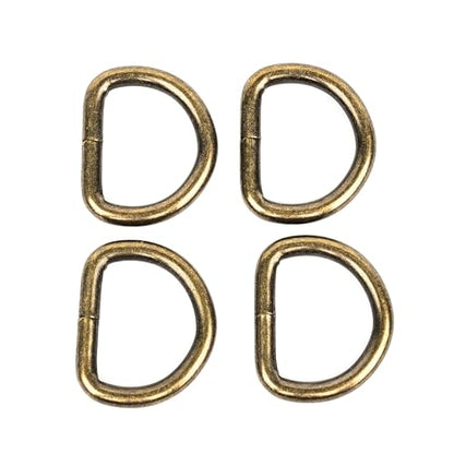 Country Brook Design - Welded D-Rings (3/4 Inch) - color: Antique Brass, size: 10 (Pack of 1)