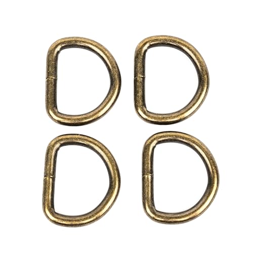 Country Brook Design - Welded D-Rings (3/4 Inch) - color: Antique Brass, size: 25 (Pack of 1)