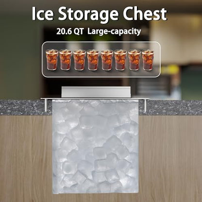 HARDURA Drop-in Stainless Steel Ice Bin