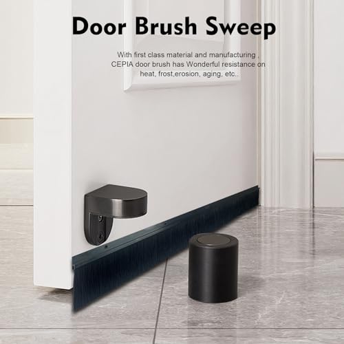 5 Pack Garage Door Brush Seal, Black Brush Sweep for Roll-Up Doors, 16.4 FT