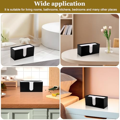 Paper Towel Holder Countertop, Acrylic Napkin Dispenser, Multifold Paper Towel Dispenser, Black Napkin Holder for Z-fold C-fold Trifold