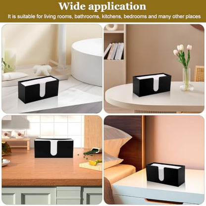 Paper Towel Holder Countertop, Acrylic Napkin Dispenser, Multifold Paper Towel Dispenser, Black Napkin Holder for Z-fold C-fold Trifold