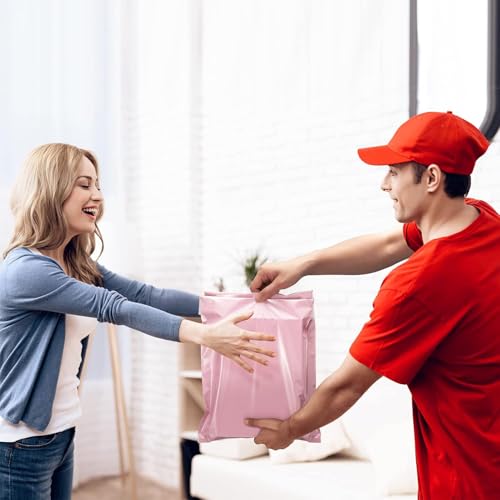 Fuxury 10x13" Poly Mailers 500 Pack Bulk,Shipping Bags for Clothing,Pink - color: Light Pink, size: 10x13" 500pcs