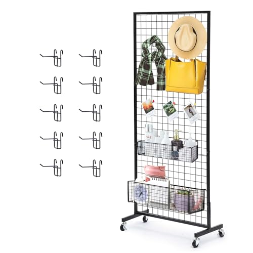 Eastern Tree Gridwall Hooks 4 Inch, Metal Grid Wall Display Hooks, Display GridWall Hooks, Hangers Gridwall Accessories for Retail Store Craft Show Display- 40 PCS - size: 4 Inch