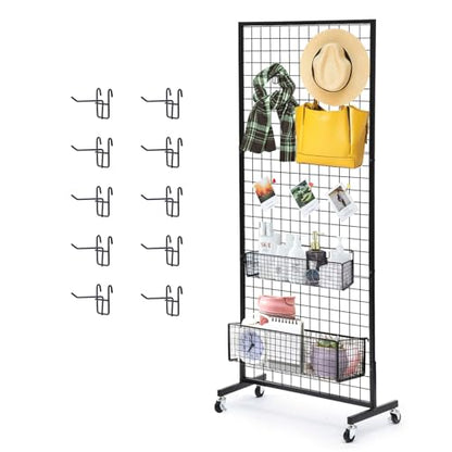 Eastern Tree Gridwall Hooks 4 Inch, Metal Grid Wall Display Hooks, Display GridWall Hooks, Hangers Gridwall Accessories for Retail Store Craft Show Display- 40 PCS - size: 4 Inch