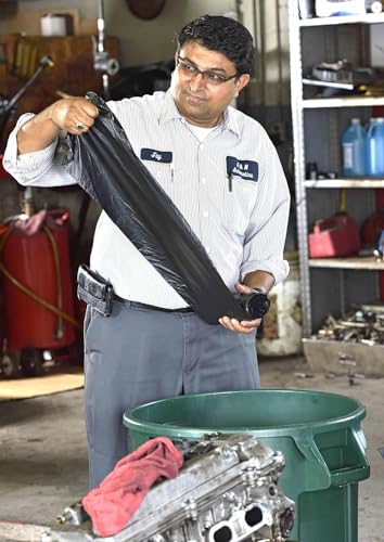 Aluf Plastics T-Tough Roll Pack Low Density Repro Blend Star Seal Coreless Rolls Bag, 33 Gallon Capacity, 39" Length x 33" Width, H Strength, Black (Pack of 100) - color: Black, style: 33 Gal, 1 Mil, 100 Count