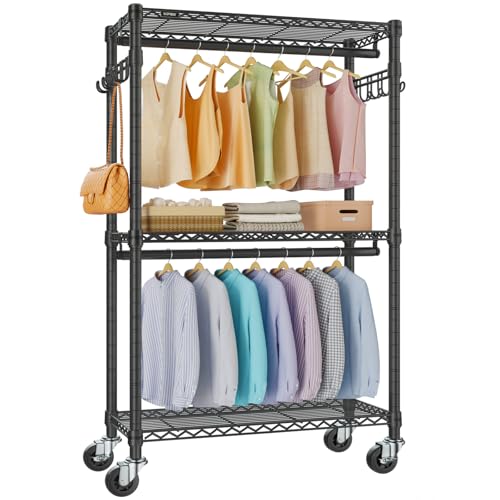 VIPEK R2 Medium Clothes Rack for Hanging Clothes Rolling Portable Closet - color: Black, size: R2 Medium