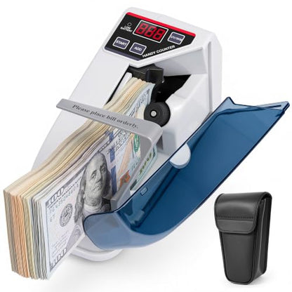 PONNOR Portable Money Counter Machine, UV/WM Compact Cash Bill Counter