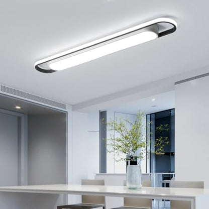 4Ft Modern Hallway Ceiling Lights, 6500K Acrylic Linear Ceiling Lamp,65W Metal LED Ceiling Light Fixture,Kitchen Dining Living Room Laundry, Garage Cloakroom Lighting (48Inch) - color: White Light, size: 48 Inch (4 FT)