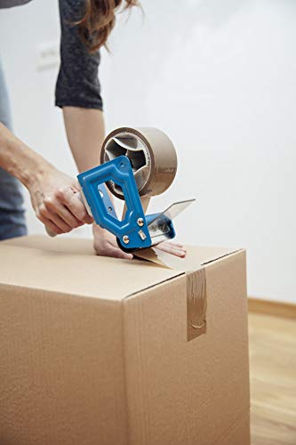 APQ Industrial Packing Tape Dispenser for 3" Tape. Side Loading Tape Gun. Heavy Duty Hand Tape Gun. Lightweight and Portable for Commercial Packaging, Shipping, Moving, Carton and Box Sealing. - size: 3"