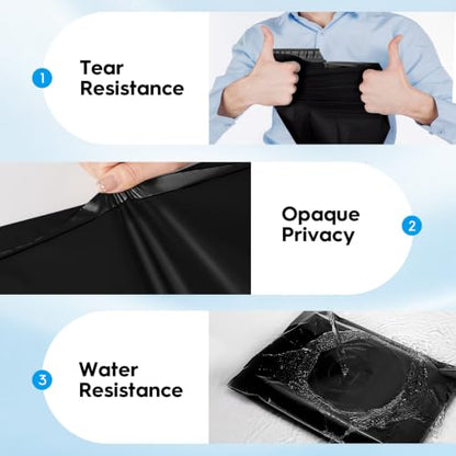 Fuxury Poly Mailers 10x13 Inch 100 Pack,Shipping Bags For Clothing,Black - color: Black, size: 10x13" 100pcs