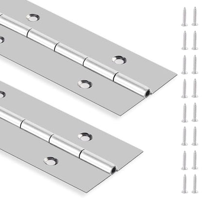 2PCS Heavy Duty Piano Hinge 16 Inch Continuous & Piano Hinges with Screws