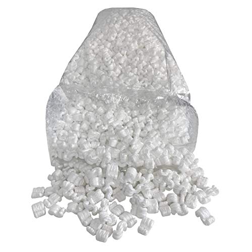 UOFFICE Packing Peanuts 3.5 cu. ft. (22.5 Gallons), S-Shaped Popcorn Cushion for Shipping (White), Void Filling Popcorn Peanuts