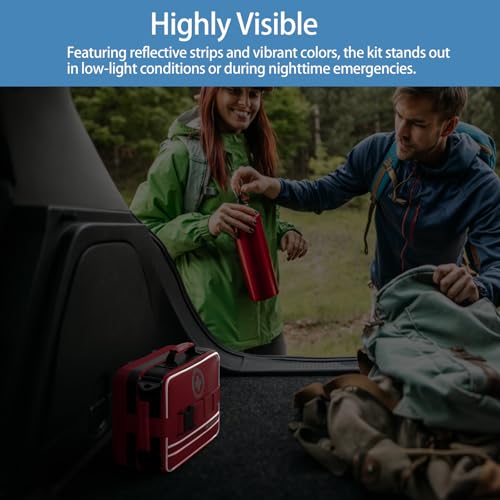 Besst Survivor Comprehensive First Aid Kits- Advanced Trauma Kits with Labeled Compartments, Large Emergencies Medical Kits for Car, Home, Camping and Outdoor Emergencies -324Piece Set - size: Max