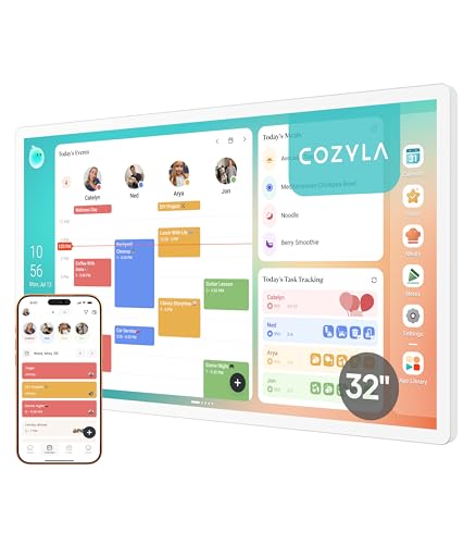 Cozyla Calendar Plus 2: 32" Smart Digital Calendar with Google Play Store - color: White 1080P