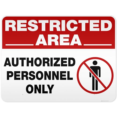 Restricted Area Authorized Personnel Only Sign, 36x48 Inches, Reflective, - size: 36x48 Reflective Aluminum