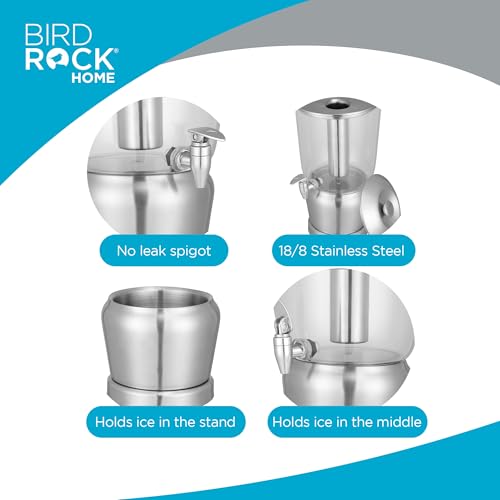 BIRDROCK HOME Large Beverage Dispenser with Stand, 1.5 Gallon - size: 1.5 gallon
