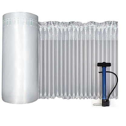 Bubble Cushioning Wrap Roll, 15.75 inch x144 Feet, GOENDR Inflatable Air Pillow Column Wrap for heavy duty Packing and Moving, Large Bubble Wine Bottle Protector Breakable Shipping Supplies - size: 15.75inch * 144ft