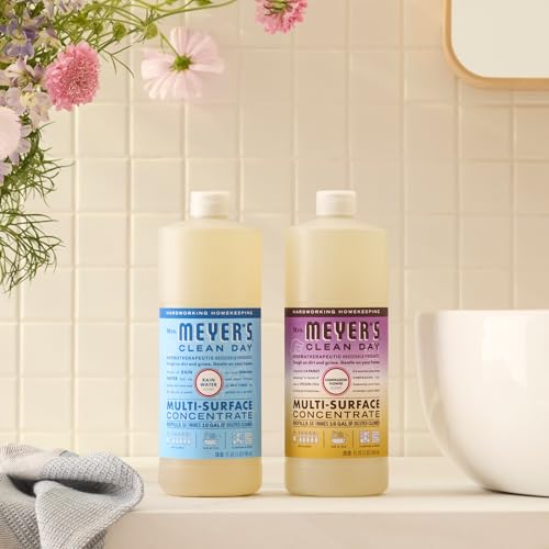 Mrs. MEYER'S CLEAN DAY Multi-Surface Cleaner Concentrate, Rain Water, 32 Fl Oz (Pack of 6) - size: 32 Fl Oz (Pack of 6)