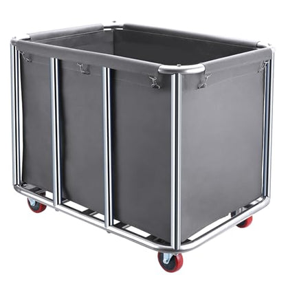 Commercial Laundry Cart with Wheels,440lbs for Home (Off White) - color: Off White