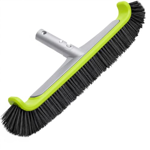 17.5-Inch Curved Pro Pool Brush Head for All Pool Surfaces - size: 17.5" Curved Pro