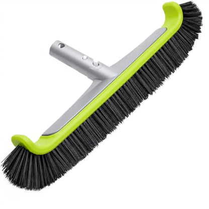 17.5-Inch Curved Pro Pool Brush Head for All Pool Surfaces - size: 17.5" Curved Pro