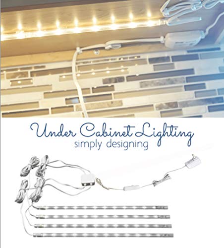 Cefrank Display Lights, 16" LED Light Bar, 4-Pack Linkable Warm White Kit - color: Warm White