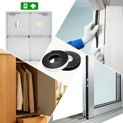 Smoke Fire Seal Strip 9.8Ft 30mm/1.18" Wx 5mm/0.2" T Black - color: Black, size: 9.8FT x 30mm / 1.18" W x 5mm / 0.2" T
