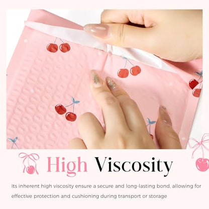 METRONIC Cute Bubble Mailers 6x10 Inch 100 Pack Cherry Pink Padded Mailers - color: Cherry, size: 6x10" 100PC