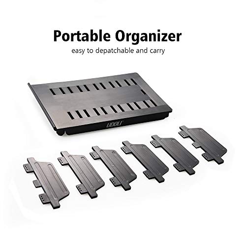 Adjustable Universal Multi Device Organizer Dock Stand Holder, Tablet Cell Phone Desktop Stand for iPhone Samsung Galaxy Google Nexus Kindle (Black)- No Charging Port - color: Black