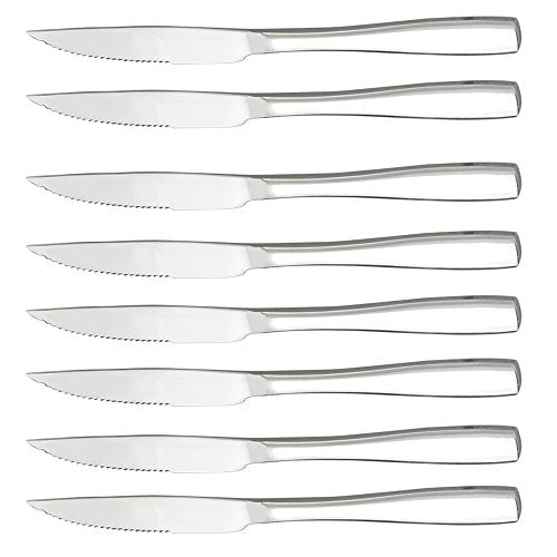 8-Piece Stainless Steel Steak Knives for Chefs Commercial Kitchen