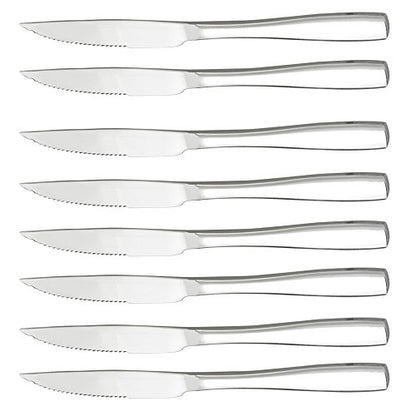 8-Piece Stainless Steel Steak Knives for Chefs Commercial Kitchen