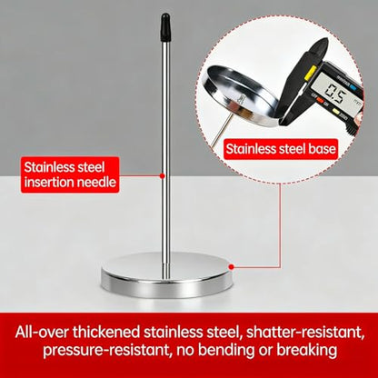 4Pcs Desk Receipt Holder,Bill Fork Ticket Spike,Restaurant Memo Holder - color: Silver