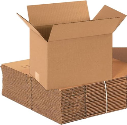 BOX USA Small Boxes Holds 65lbs, 12x8x8 25-Pk for Shipping & Packing