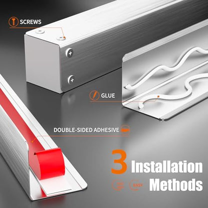 10pcs Wall Corner Guards 1.5x1.5x48 Inches 304 Stainless Steel Heavy Duty Rounded Corner Protector, Smooth Folded Edge Design for Wall Protection Silver