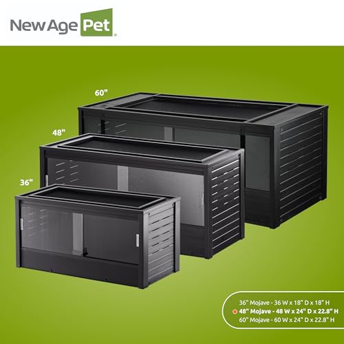 New Age Pet® ECOFLEX® 48" Mojave Reptile Enclosure, Large, Black - color: Black, size: Large