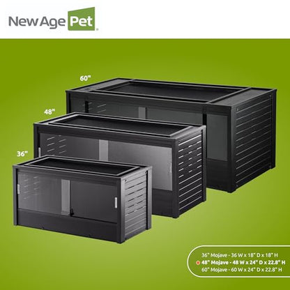 New Age Pet® ECOFLEX® 48" Mojave Reptile Enclosure, Large, Black - color: Black, size: Large