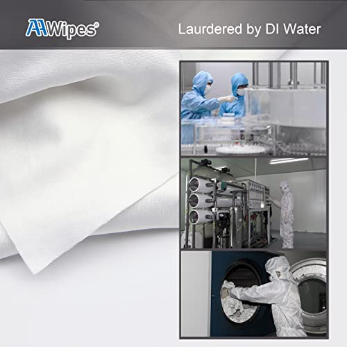 AAwipes Cleanroom Microfiber Wipes Knitted Superfine 6"x6" (100 Counts/Bag, 180gsm, Polyester-Polyamide) Lint Free Cloths for Fiber Optics, Ultrasonic Sealed Edge, Class 100 Cloths (MC18006) - size: 6"X6" 100 Wipes