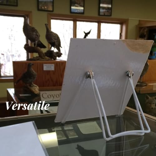 KINGDOM SOLUTIONS - 8.5" White Metal Display Stand Made in USA - 2 Pack - color: White Adjustable, size: 8.5" (2-pack)