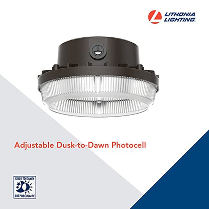 Lithonia Lighting BarnGuard LED Barn Light, Dusk to Dawn Outdoor Lighting, 4000K Cool White, Wall or Pole Mountable Yard Light Fixture, 120V, Aluminum, Dark Bronze - size: 4000 Lumens, style: 4000K Cool White Light
