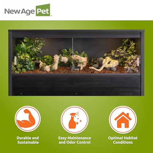 New Age Pet® ECOFLEX® 48" Mojave Reptile Enclosure, Large, Black - color: Black, size: Large
