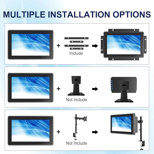 Industrial Capacitive Touch Display 8 Inch 24/7 Continuous Working Open-Frame Monitor, 1024x768 Capacitive LCD Monitor with VESA Mount for HMI Industrial Equipment - size: 8.0