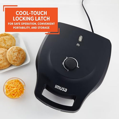 IMUSA 6 Slot Electric Arepa Maker with Temperature Control, Matte Black - size: 6 Slot, style: Arepa maker