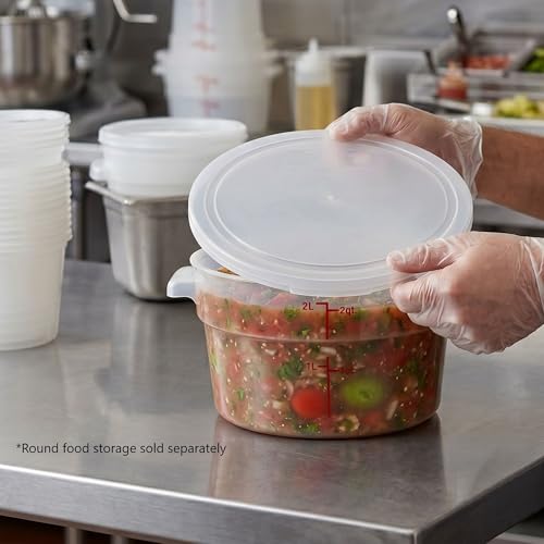 TrueCraftware- Translucent Round Polypropylene Food Storage Container Lid Fits 2 and 4 Qt. Round Containers Replacement Lid for Meal Prep Kitchen Pantry Commercial Restaurant - color: Lid - Fits 2&4qt