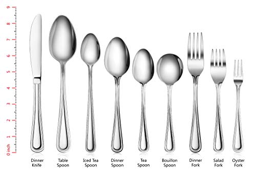 New Star Foodservice Bead Pattern 18/0 Stainless Steel Dinner/Dessert Spoon, 7.6-Inch, Set of 12, Commercial Grade - size: Dinner/Dessert Spoon (7.6-Inch)