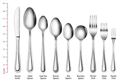 New Star Foodservice Bead Pattern 18/0 Stainless Steel Dinner/Dessert Spoon, 7.6-Inch, Set of 12, Commercial Grade - size: Dinner/Dessert Spoon (7.6-Inch)