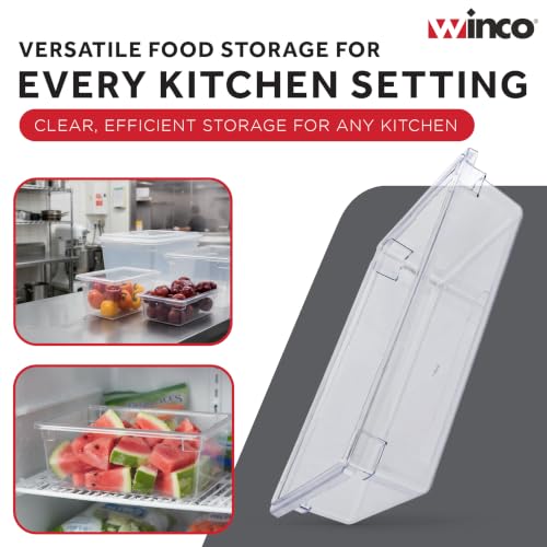 Winco 18" x 26" Clear Food Storage Box - size: 18" x 26", style: 6" Deep