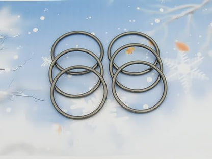 40pcs 4 Sizes O Rings Welded Strong Metal Heavy Duty Round Ring for Pet Collars Buckle Belts Strap Webbing Sewing - color: 2"(50mm) Gun Black 6pcs